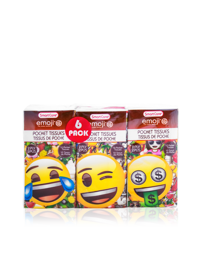 Smart Care Emoji Pocket Facial Tissues 6 Pack - Smart Care