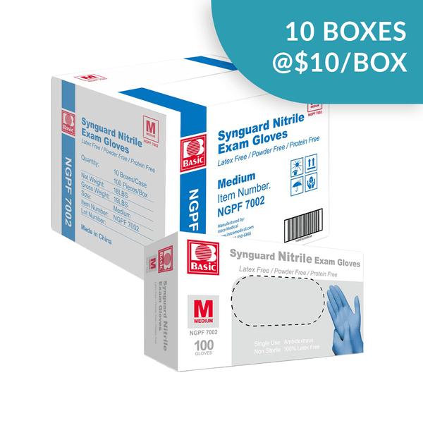 Synguard Nitrile Exam Gloves - Medium