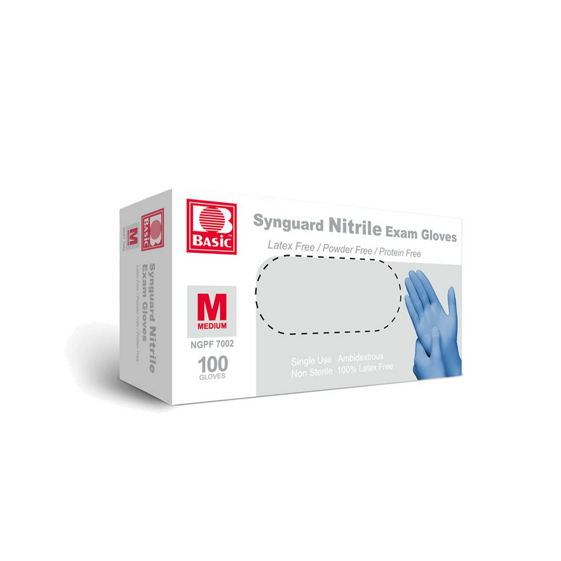 Synguard Nitrile Exam Gloves - Medium