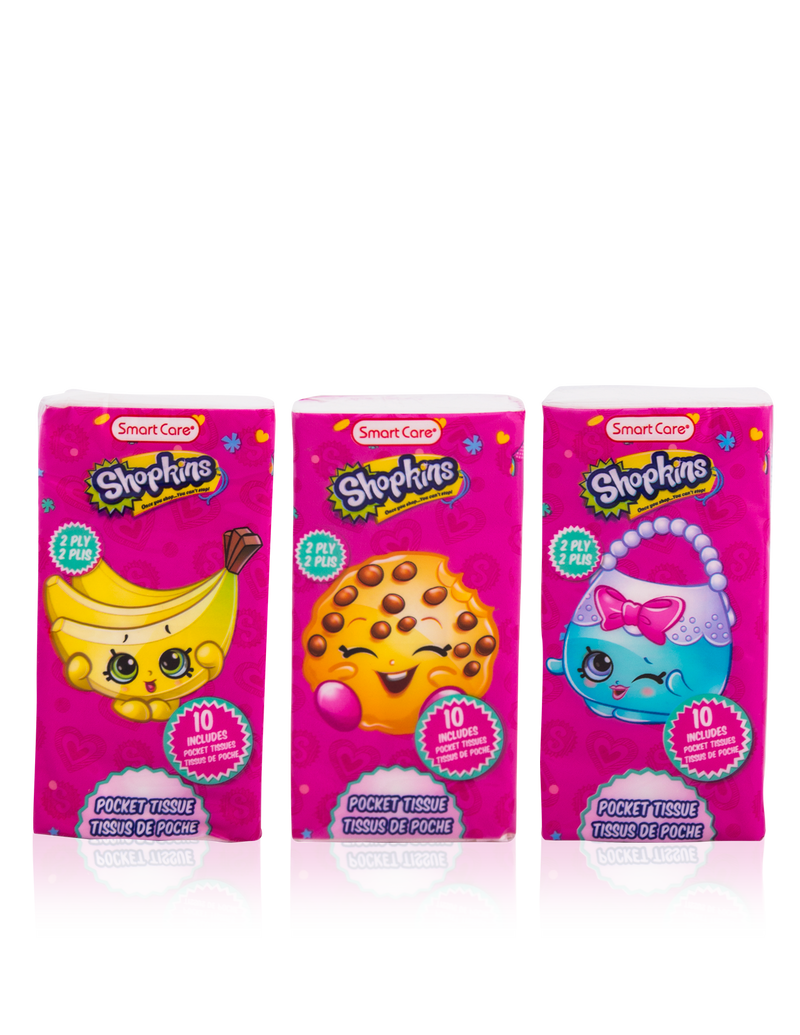 Smart Care Shopkins Pocket Facial Tissues 6 Pack - Smart Care