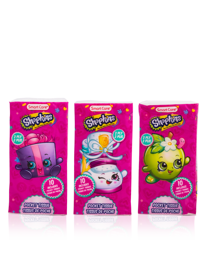 Smart Care Shopkins Pocket Facial Tissues 6 Pack - Smart Care