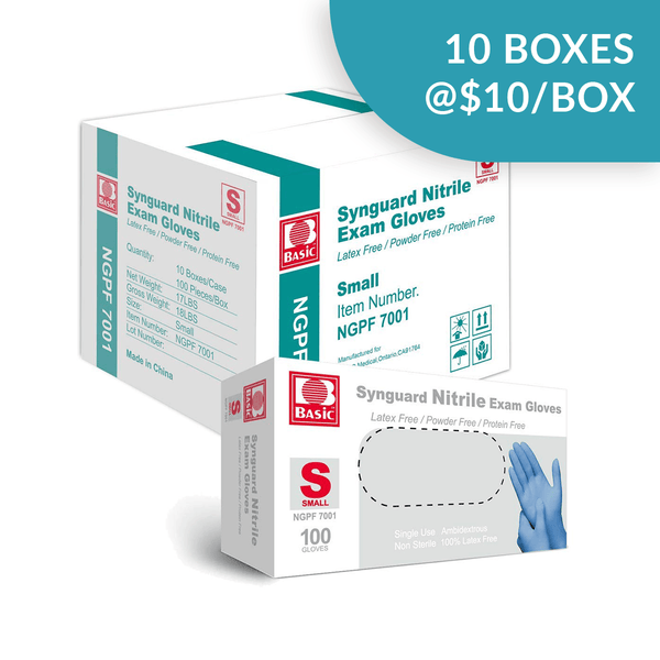 Synguard Nitrile Exam Gloves - Small