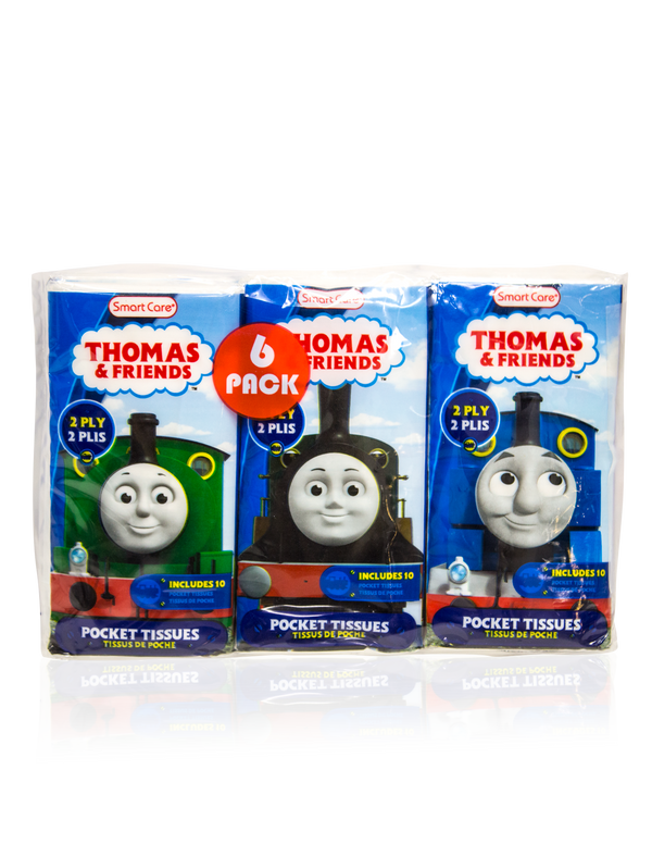 Smart Care Thomas & Friends Pocket Facial Tissues 6 Pack - Smart Care